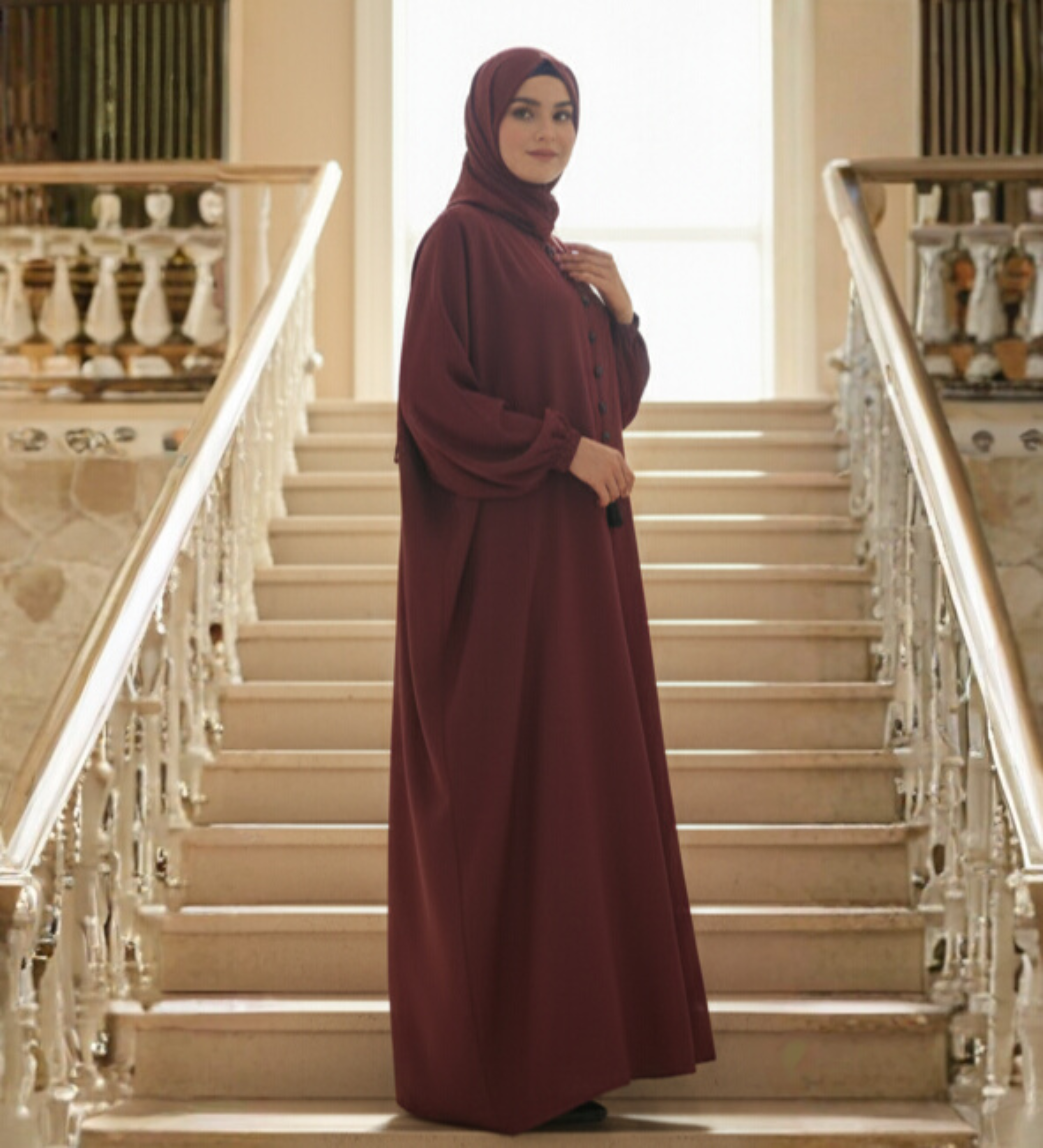 Velora Satin Bow Abaya