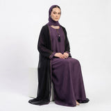 Styled full length look of Imperial Plum Onyx Set
