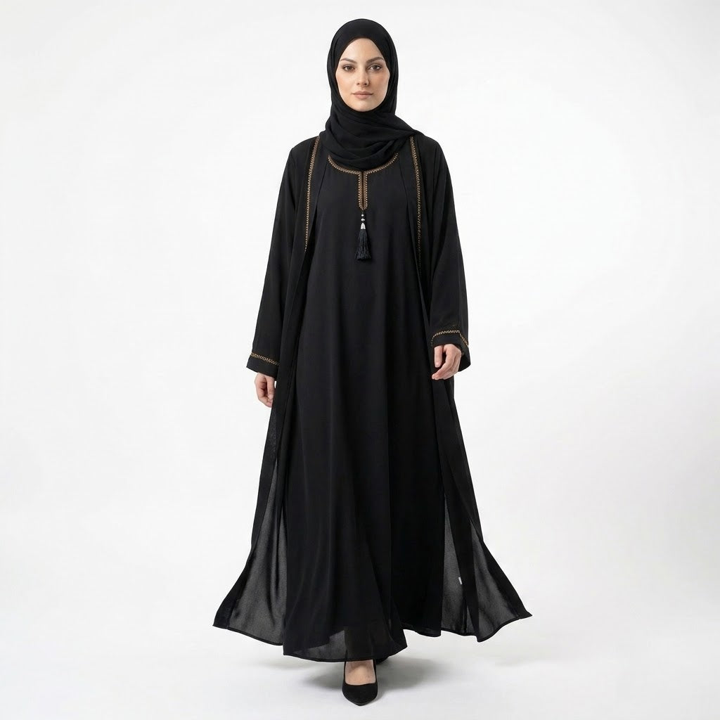 Styled full length look of Midnight Onyx Jet Set