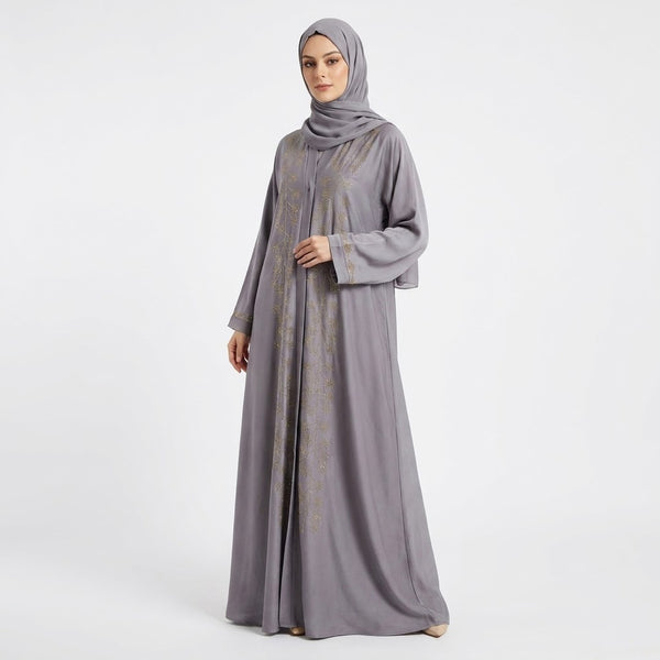 Front view of Rhinestone Starburst Abaya 2