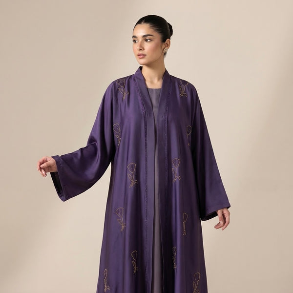 Styled look of Royal Violet Tulip Coat