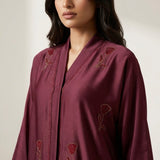Plum Crystal Tulip Coat