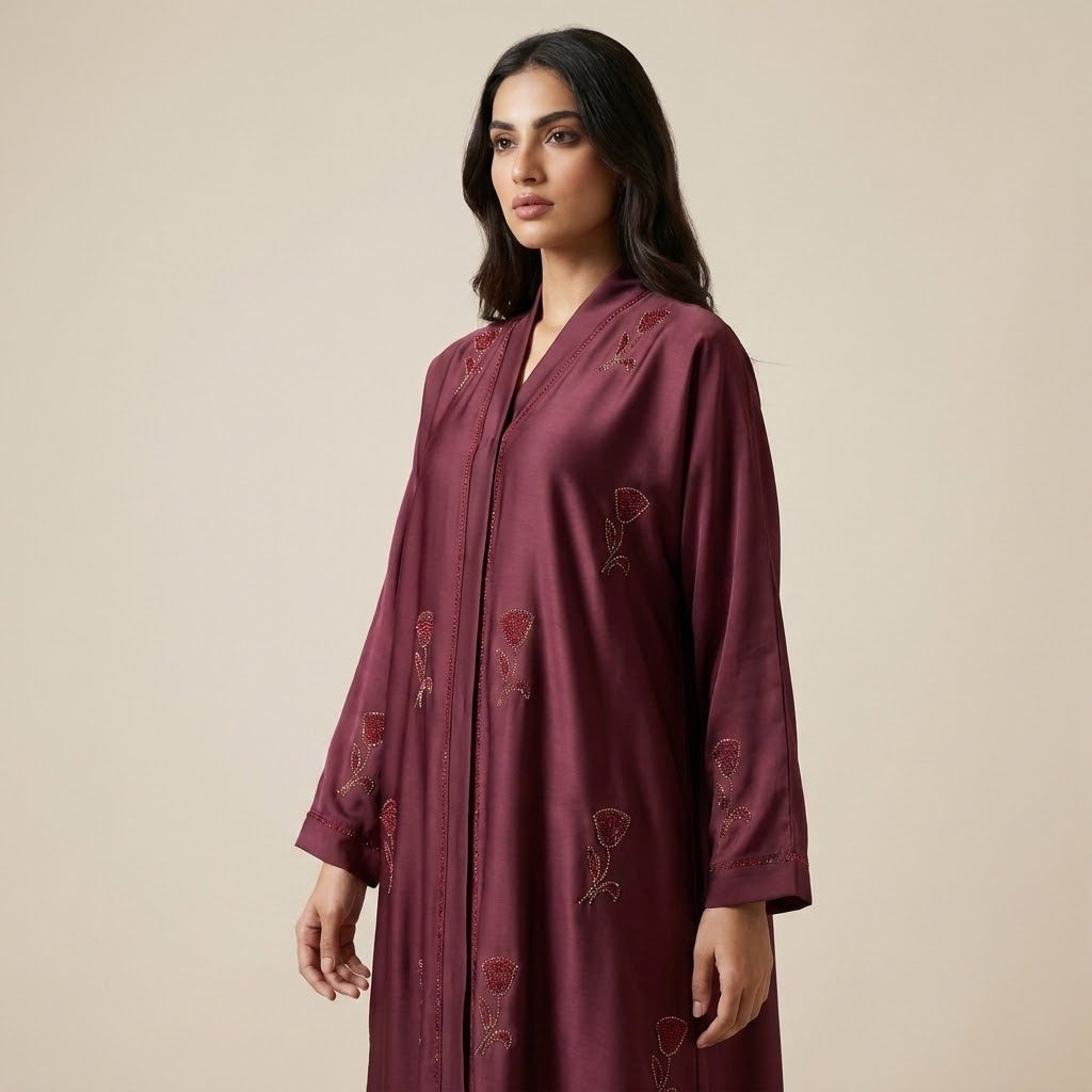 Plum Crystal Tulip Coat