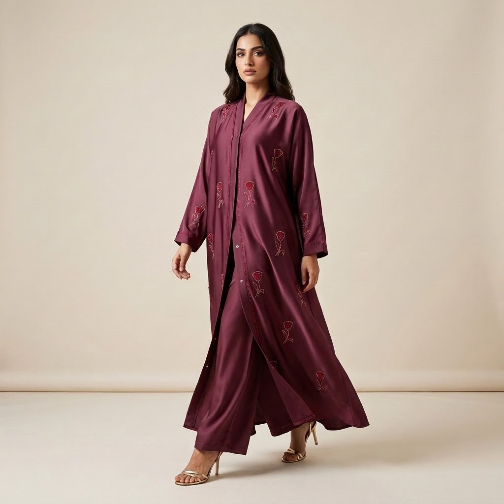 Plum Crystal Tulip Coat