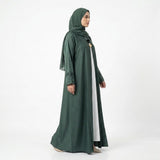 Sleeve cuff detail of Emerald Pin-Tuck 2-in-1 Abaya