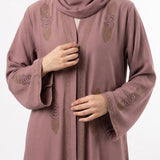 Front view of Rose Ring Coat - premium Premium Textured Zoom Fabric modest wear