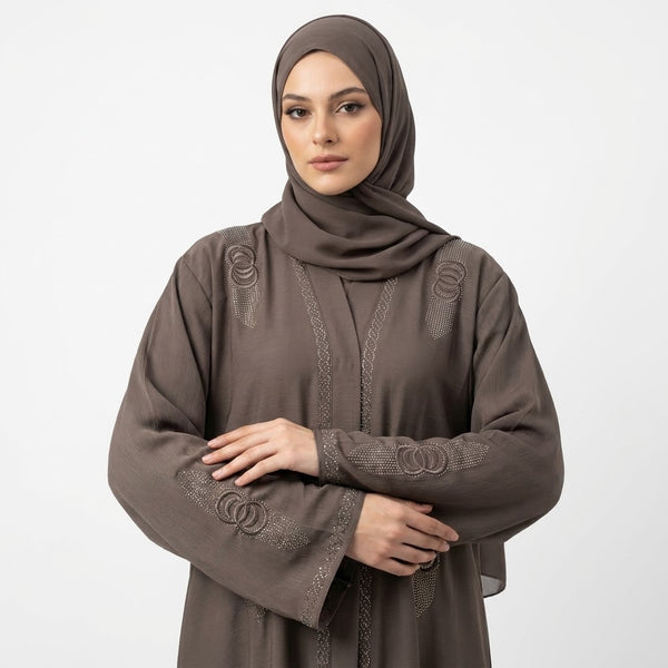 Side profile of Celestial Ring Coat highlighting the silhouette