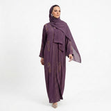 Styled look of Amethyst Ring Coat, perfect for festive celebrations, formal events, boutique modest wear, and party wear
