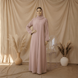 Blush Ethereal — Luxury Shiny Nida Abaya with Stone Detailing