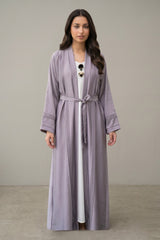 Styled look of Luna Pleated Abaya, perfect for everyday wear