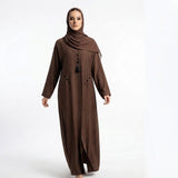 Back view of Mocha Brown Teardrop Studded Coat