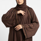 Mocha Luxe Raglan Abaya