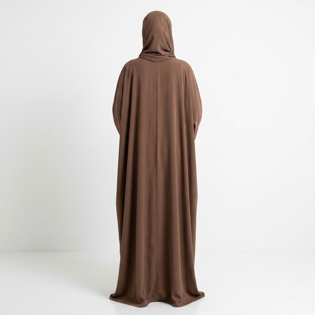 Mocha Luxe Raglan Abaya