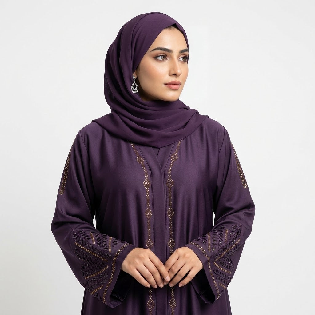 Amethyst Leaf Cutwork Coat