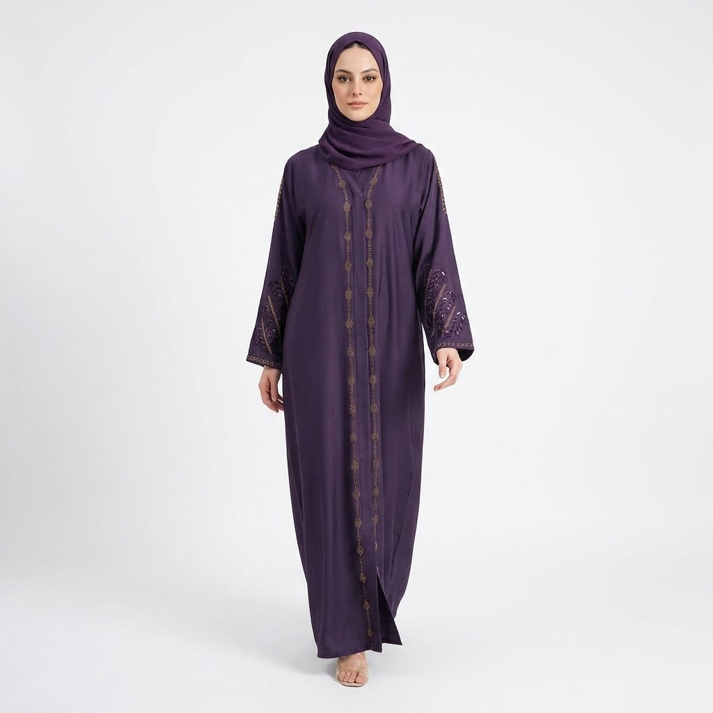 Amethyst Leaf Cutwork Coat