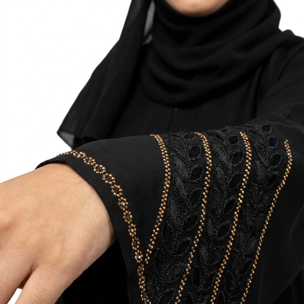 Onyx Leaf Cutwork Coat
