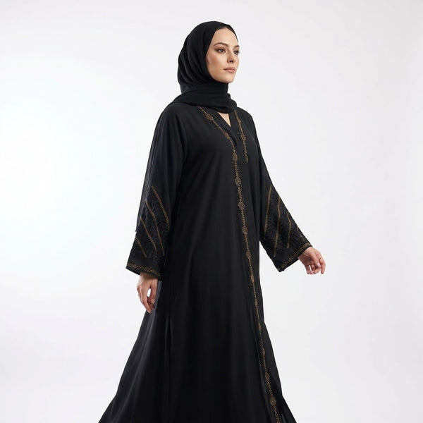 Onyx Leaf Cutwork Coat