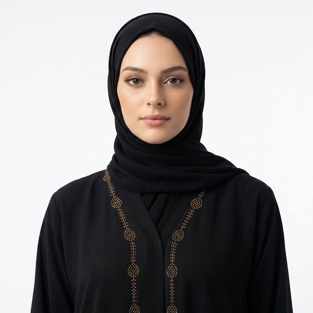 Onyx Leaf Cutwork Coat