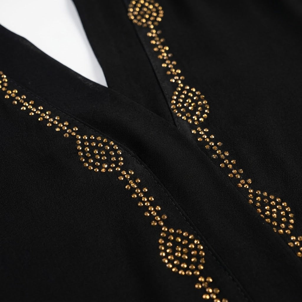 Onyx Leaf Cutwork Coat