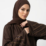 Espresso Leaf Cutwork Coat