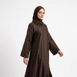 Espresso Leaf Cutwork Coat