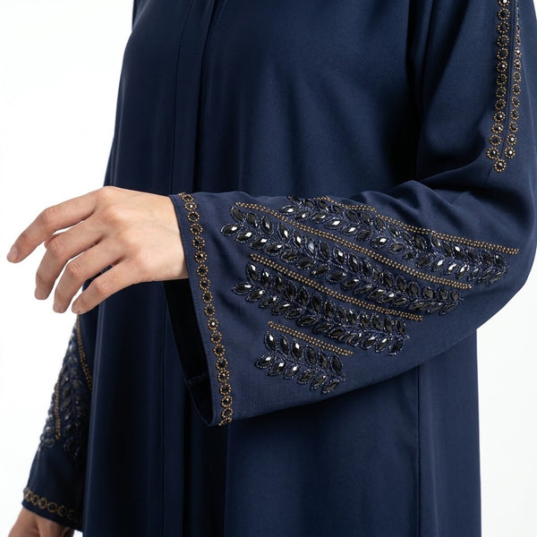 Deep Navy Leaf Coat