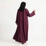Plum Floral Paisley Leaf Coat