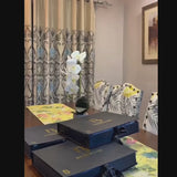Navy Floral Sprig Nida Gown