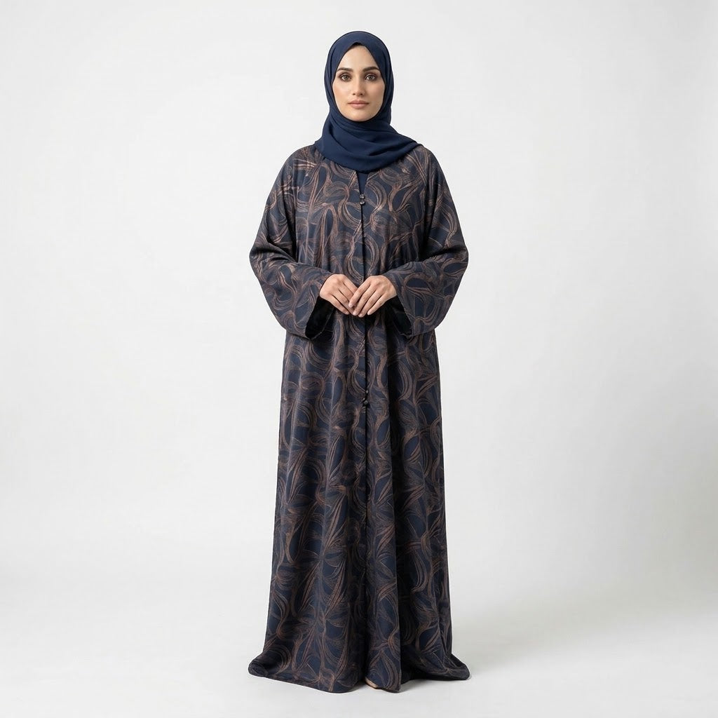 Metallic Wave Swirl Coat