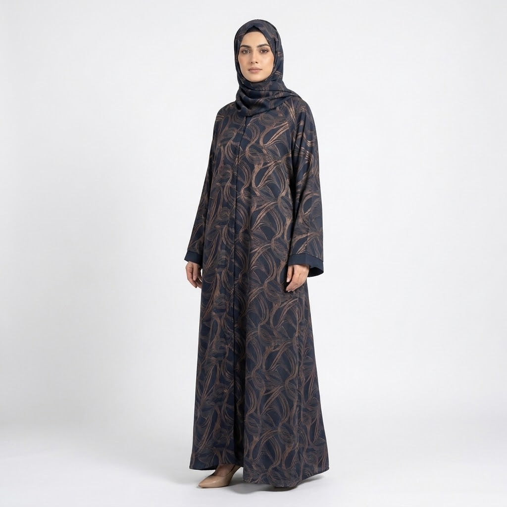 Metallic Wave Swirl Coat
