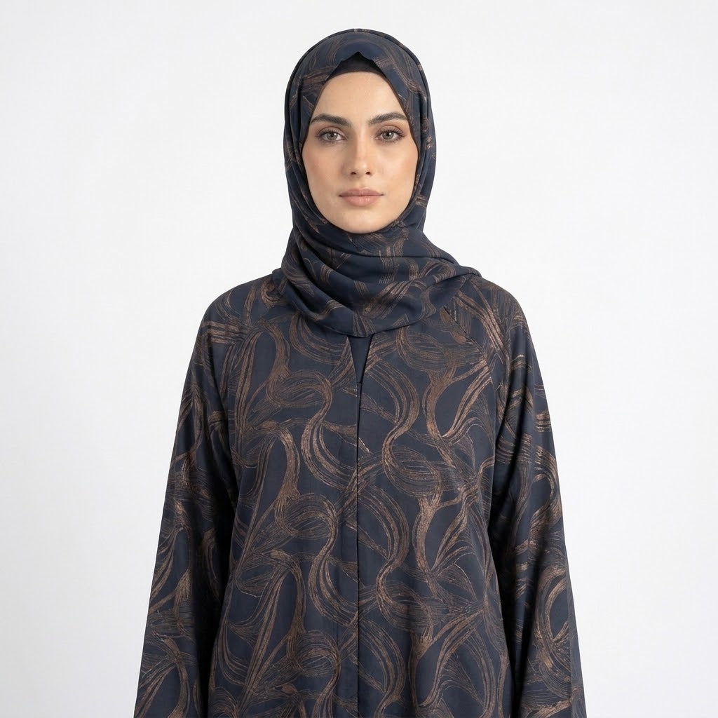 Metallic Wave Swirl Coat
