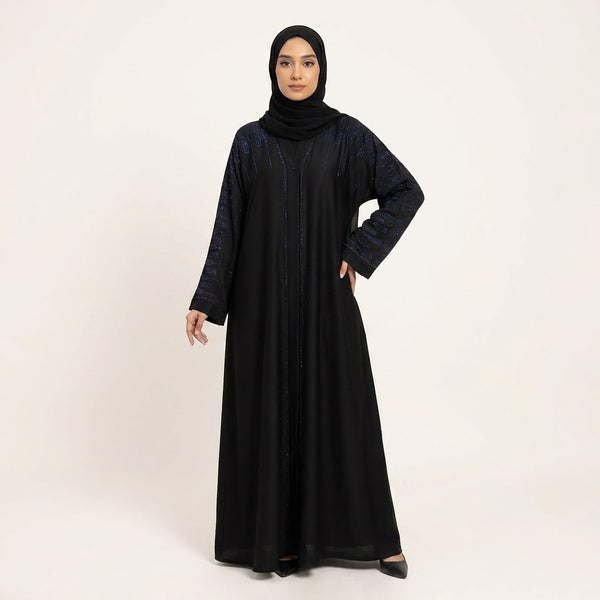 Styled look of Onyx Cascade Abaya. discount naad cut prices : 6890 is the actual price and the cut peice is 5160 ( off 25% )