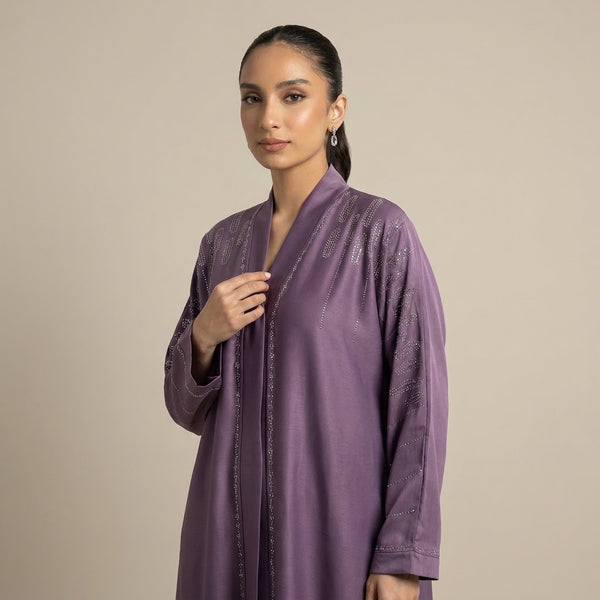 Front view of Front Open Abaya