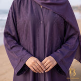 Royal Plum Feather Abaya