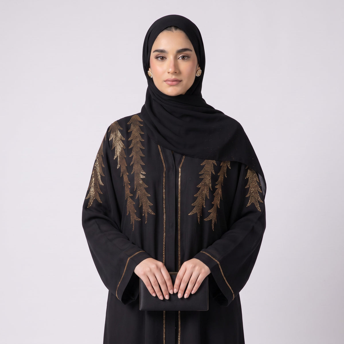 Dusty Rose Feather Abaya