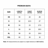 Dusty Mauve Floral Vine Embroidered Coat size chart