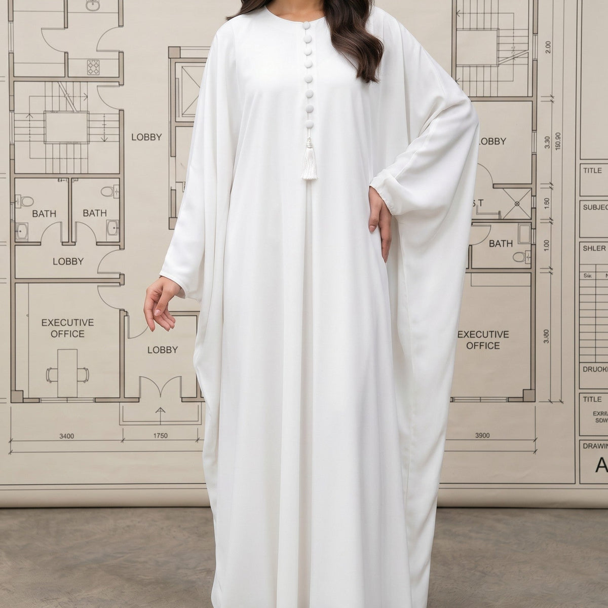 Pearl Tassel Nida Kaftan